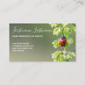Schöner Ladybug mit motivierend Zitat Visitenkarte (Rückseite)