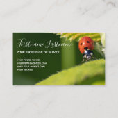 Schöner Ladybug mit motivierend Zitat Visitenkarte (Rückseite)