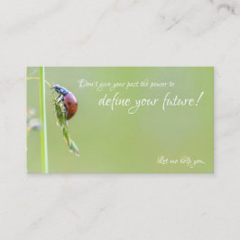 Schöner Ladybug mit motivierend Zitat Visitenkarte