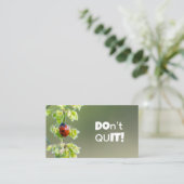 Schöner Ladybug mit motivierend Zitat Visitenkarte (Stehend Vorderseite)