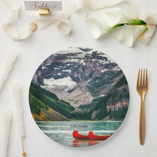 Schöner Lake Louise, Kanada Pappteller (Hochzeit)