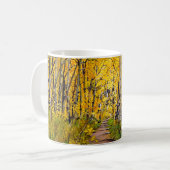 Schöner Landschaftlicher Herbstweg in Aspen Tree G Kaffeetasse (Vorderseite Links)