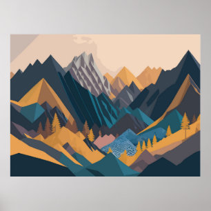 Schöner Landschaftsberg Poster