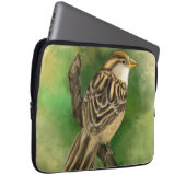 Schöner Laptop-Sieb Little Sparrow - Grün Laptopschutzhülle (Vorne Rechts)