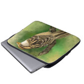 Schöner Laptop-Sieb Little Sparrow - Grün Laptopschutzhülle (Vorne Knopf)