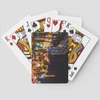 Schöner Las Vegas Strip in der Nacht Spielkarten