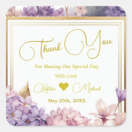 Schöner Lavendel | Foto Vielen Dank Quadratischer Aufkleber