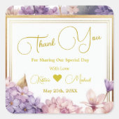 Schöner Lavendel | Foto Vielen Dank Quadratischer Aufkleber (Vorderseite)