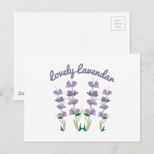 Schöner Lavendel Postkarte (Vorne/Hinten)