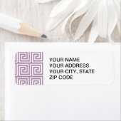 Schöner Lavendel und weißes griechisches Schlüssel (Insitu)