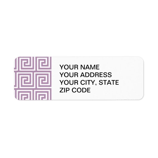 Schöner Lavendel und weißes griechisches Schlüssel (Vorne)