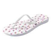 Schöner Lavender Lila Daisy Blume Design Badesandalen (Schrägansicht)