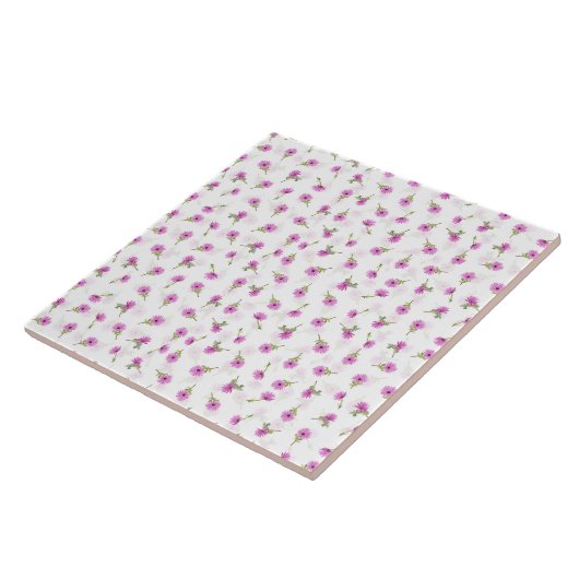 Schöner Lavender Lila Daisy Blume Design Fliese (Seite)