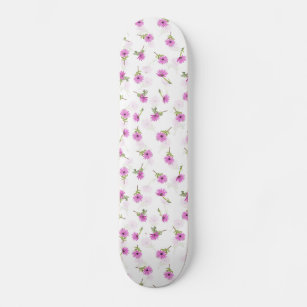 Schöner Lavender Lila Daisy Blume Design Skateboard