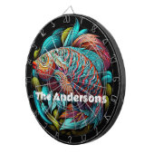 Schöner, lebendiger Fisch Dartscheibe (Vorderseite rechts)