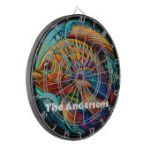 Schöner, lebendiger Fisch Dartscheibe (Vorderseite Links)