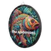 Schöner, lebendiger Fisch Dartscheibe (Vorderseite rechts)