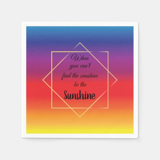 schöner, lebendiger Sonnenuntergang mit goldenem G Serviette (Vorderseite)