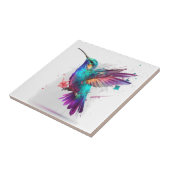 Schöner, lebendiger Wasserfarb-Hummingbird-Druck Fliese (Seite)