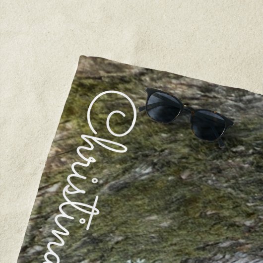 Schöner Leopard in einem Baum Personalisiert Strandtuch (Beispiel)