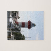 Schöner Leuchtturm und Marina Puzzle (Horizontal)