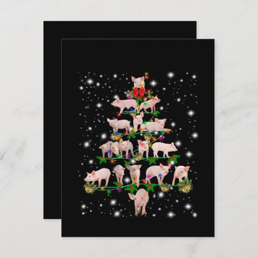 Schöner, lichtdurchfluteter Schweineschwein Dankeskarte (Vorne/Hinten)