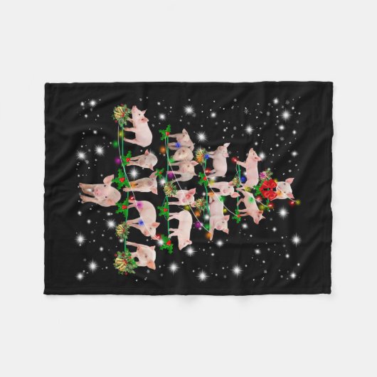 Schöner, lichtdurchfluteter Schweineschwein Fleecedecke (Vorderseite (Horizontal))