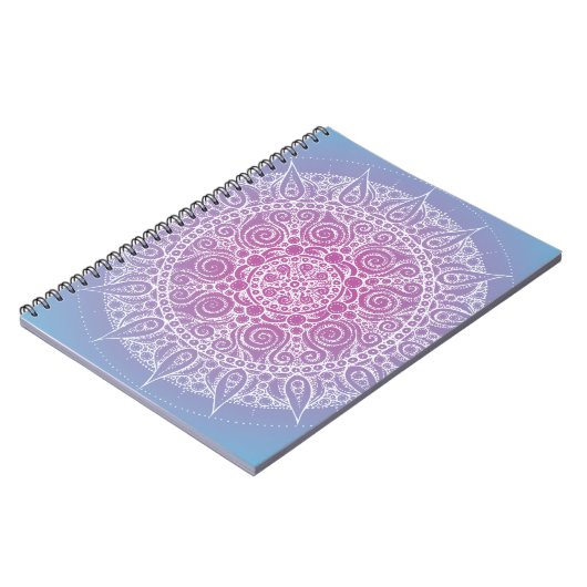 Schöner lila/blauer orientalischer Entwurf Notizblock (Linke Seite)