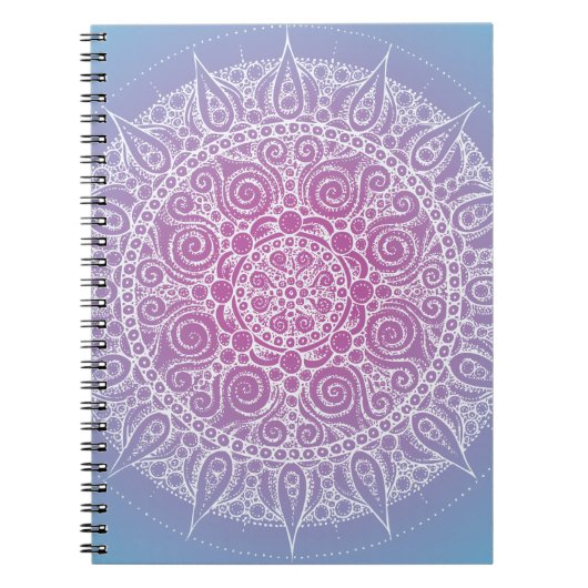 Schöner lila/blauer orientalischer Entwurf Notizblock (Vorderseite)
