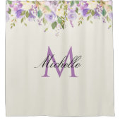 schöner lila Blumenduschvorhang Duschvorhang (Vorderseite)