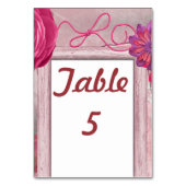 Schöner Lila Chic Tischnummer (Vorderseite)
