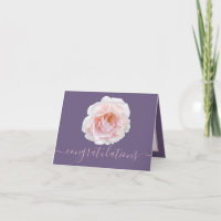 Schöner Lila Hintergrund Rosa Rose Glückwunsch