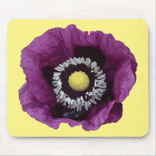 Schöner lila Mohn Mousepad