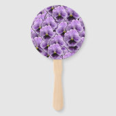 Schöner Lila Pansy Garden Fächer (Vorderseite)