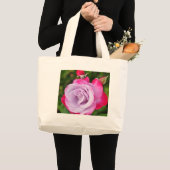 Schöner lila Rose Jumbo Stoffbeutel (Vorderseite (Produkt))