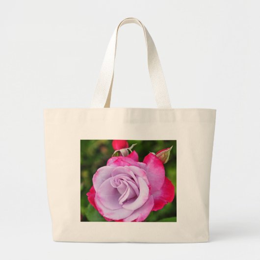 Schöner lila Rose Jumbo Stoffbeutel (Vorne)