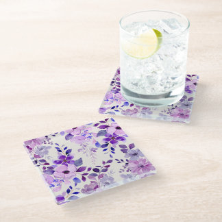 Schöner Lila Untersetzer mit Blumenbeete