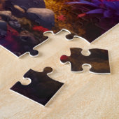 Schöner lila Wald Puzzle (Seite)