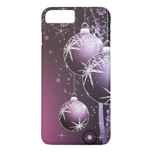Schöner lila Weihnachtsentwurf iPhone 8 Plus/7 Plus Hülle