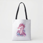 Schöner Lipstick Dragon Art US Made Tote Bag Tasche (Vorderseite)