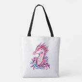 Schöner Lipstick Dragon Art US Made Tote Bag Tasche (Rückseite)