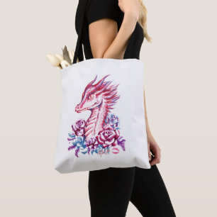 Schöner Lipstick Dragon Art US Made Tote Bag Tasche
