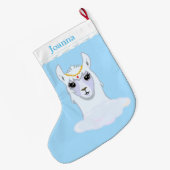 Schöner Llama Großer Weihnachtsstrumpf (Rückseite (Hängend))