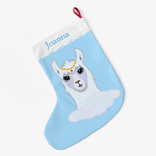 Schöner Llama Großer Weihnachtsstrumpf (Rückseite (Hängend))