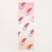 Schöner Lotos lila orange rosa Ombre Abstufung Yogamatte (Rückseite)