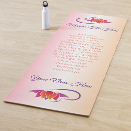 Schöner Lotos lila orange rosa Ombre Abstufung Yogamatte