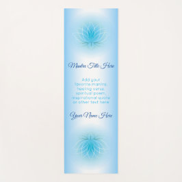 Schöner Lotus-Friedensblaue weiße Ombre Abstufung Yogamatte