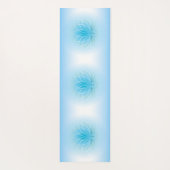 Schöner Lotus-Friedensblaue weiße Ombre Abstufung Yogamatte (Rückseite)
