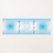 Schöner Lotus-Friedensblaue weiße Ombre Abstufung Yogamatte (Vorderseite (Horizontal))