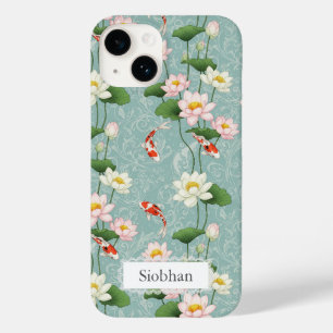 Schöner Lotus und Koi-Fisch Zen-Kunst personalisie Case-Mate iPhone 14 Hülle